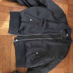Satin - Like Bomber Jacket